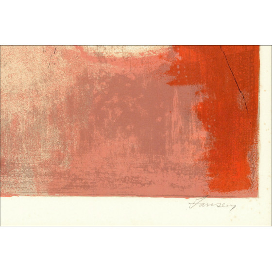 Jean Jansem, Woman in Red Profile (1975) | Original Lithograph