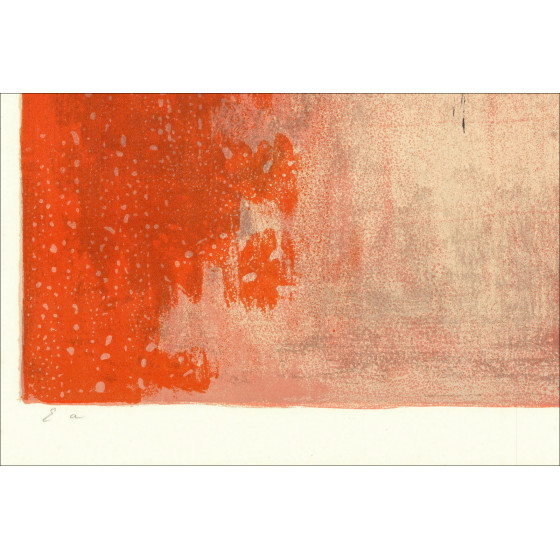 Jean Jansem, Donna di profilo rosso (1975) | Litografia originale