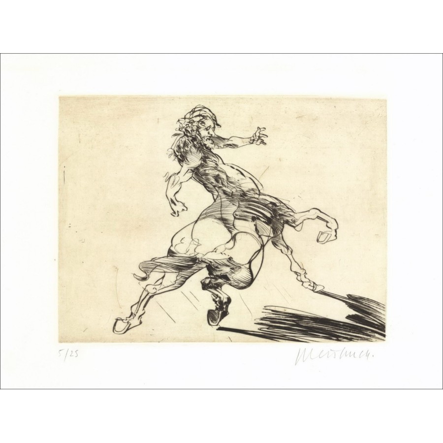 Claude Weisbuch Le Centaure II, gravure originale signée