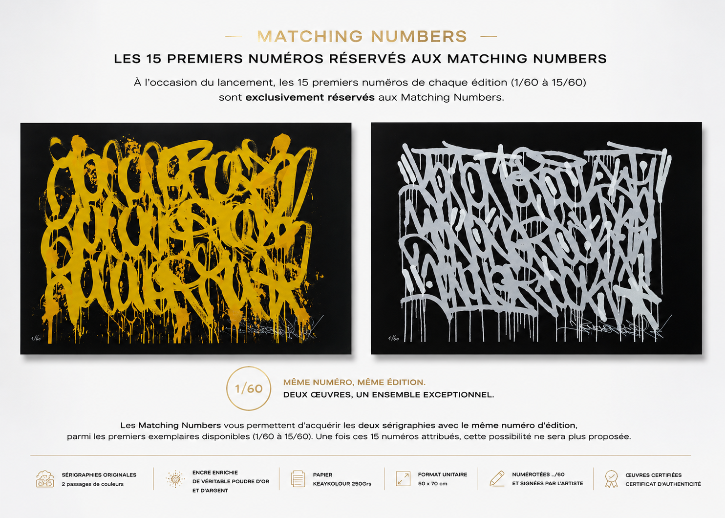 JonOne Matching Numbers 2026 | Diptiek van originele zeefdrukken
