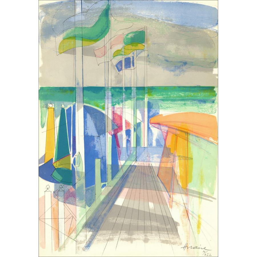Camille Hilaire La Normandie, Deauville, lithografie