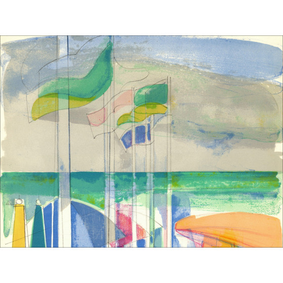 Camille Hilaire La Normandie, Deauville, lithografie