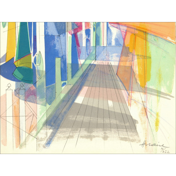 Camille Hilaire La Normandie, Deauville, litografia