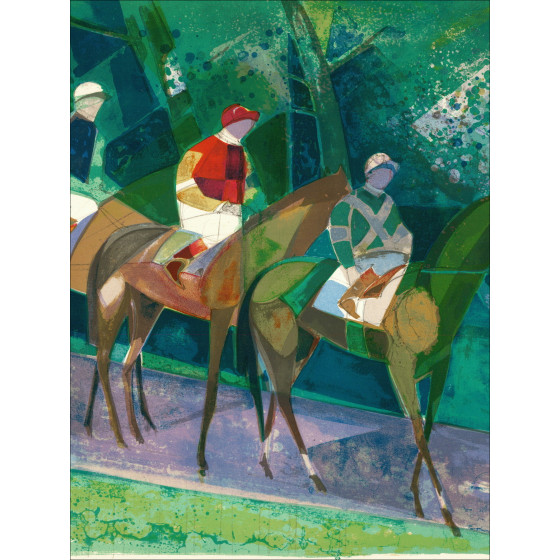 Camille Hilaire Before the Race II, signed lithograph