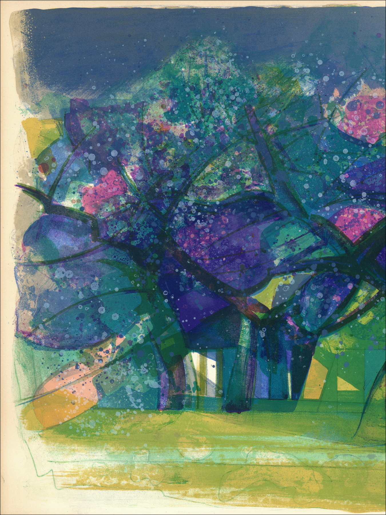 Camille Hilaire Der Obstgarten III, Original-Lithografie