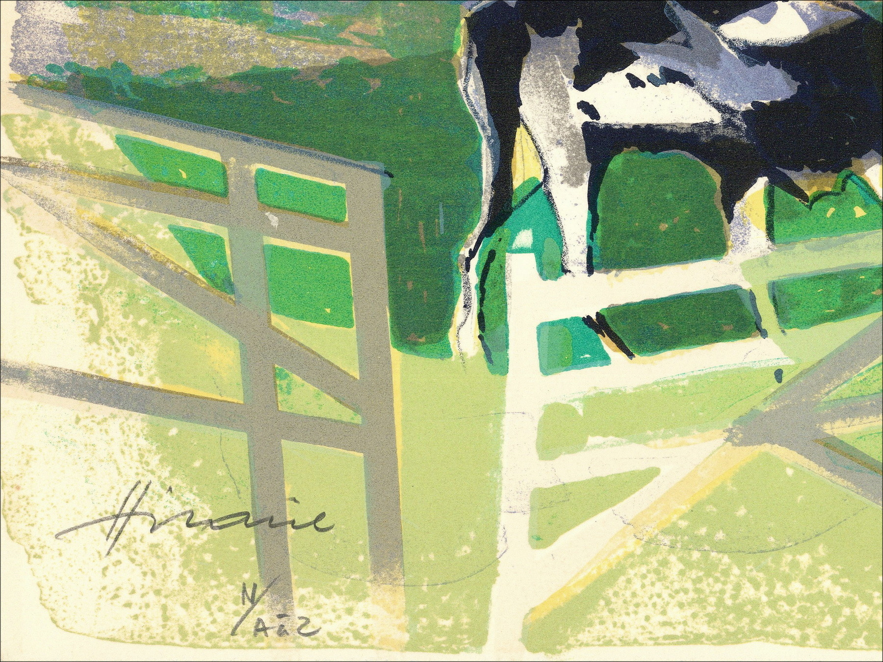 Camille Hilaire La Normandie I, lithographie originale signée