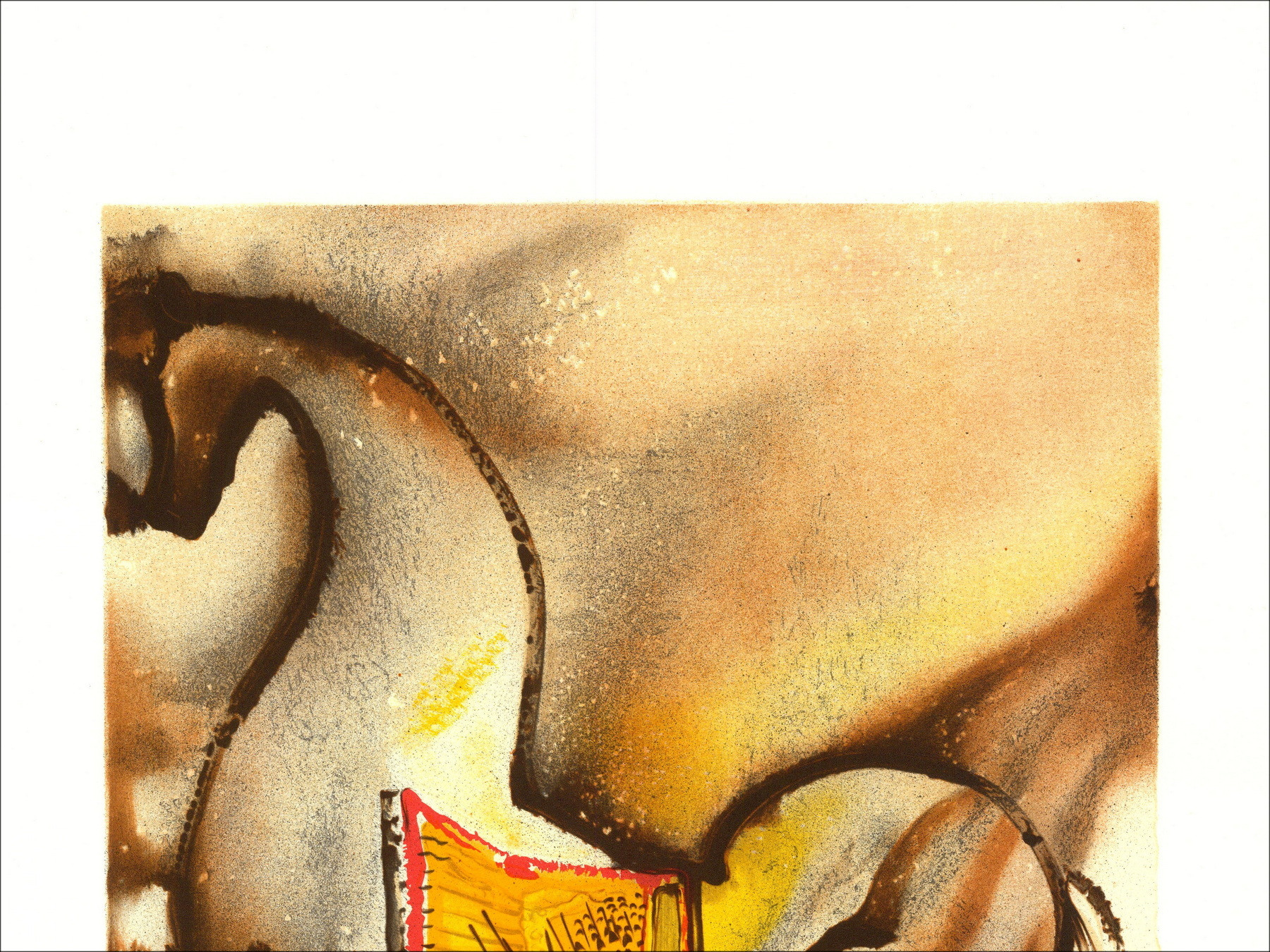Salvador Dalí Daliniaanse paarden, Trojaans paard, lithografie