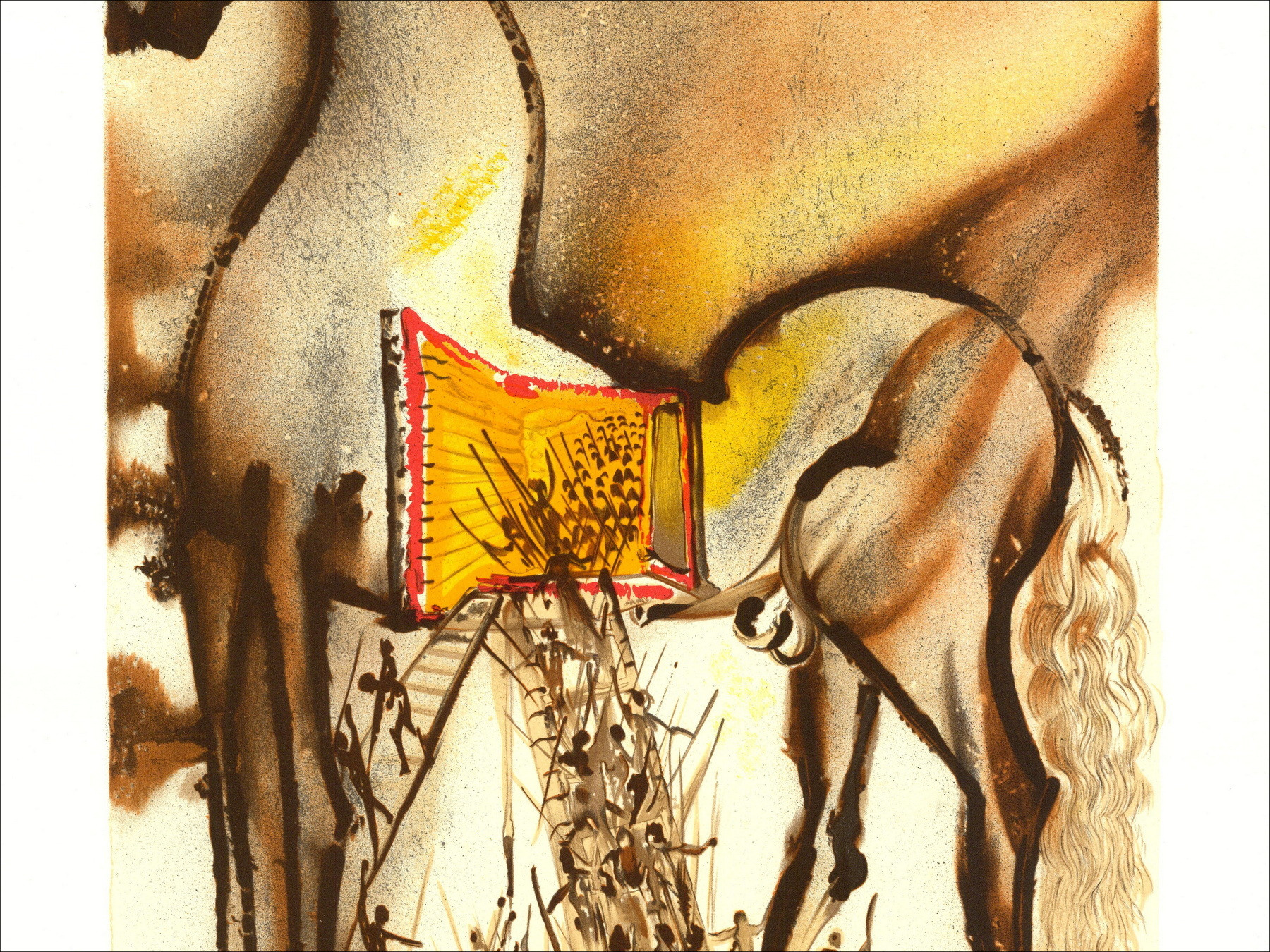Salvador Dalí Cavalli Daliniani, Cavallo di Troia, litografia