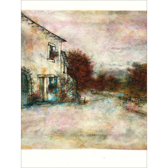 Bernard Gantner La Clairière, ondertekende lithografie