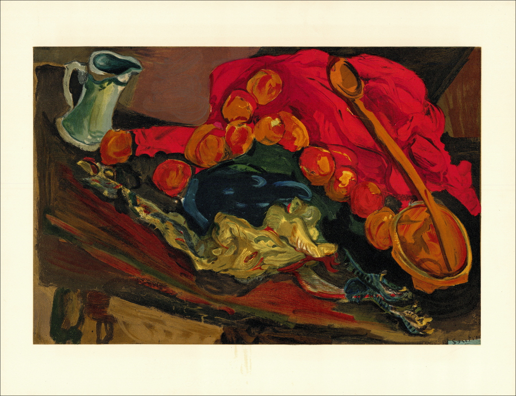 Chaïm Soutine Still Life with Turkey, lithograph Mourlot