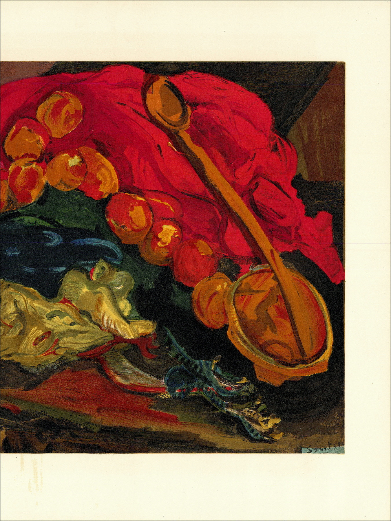 Chaïm Soutine Still Life with Turkey, lithograph Mourlot