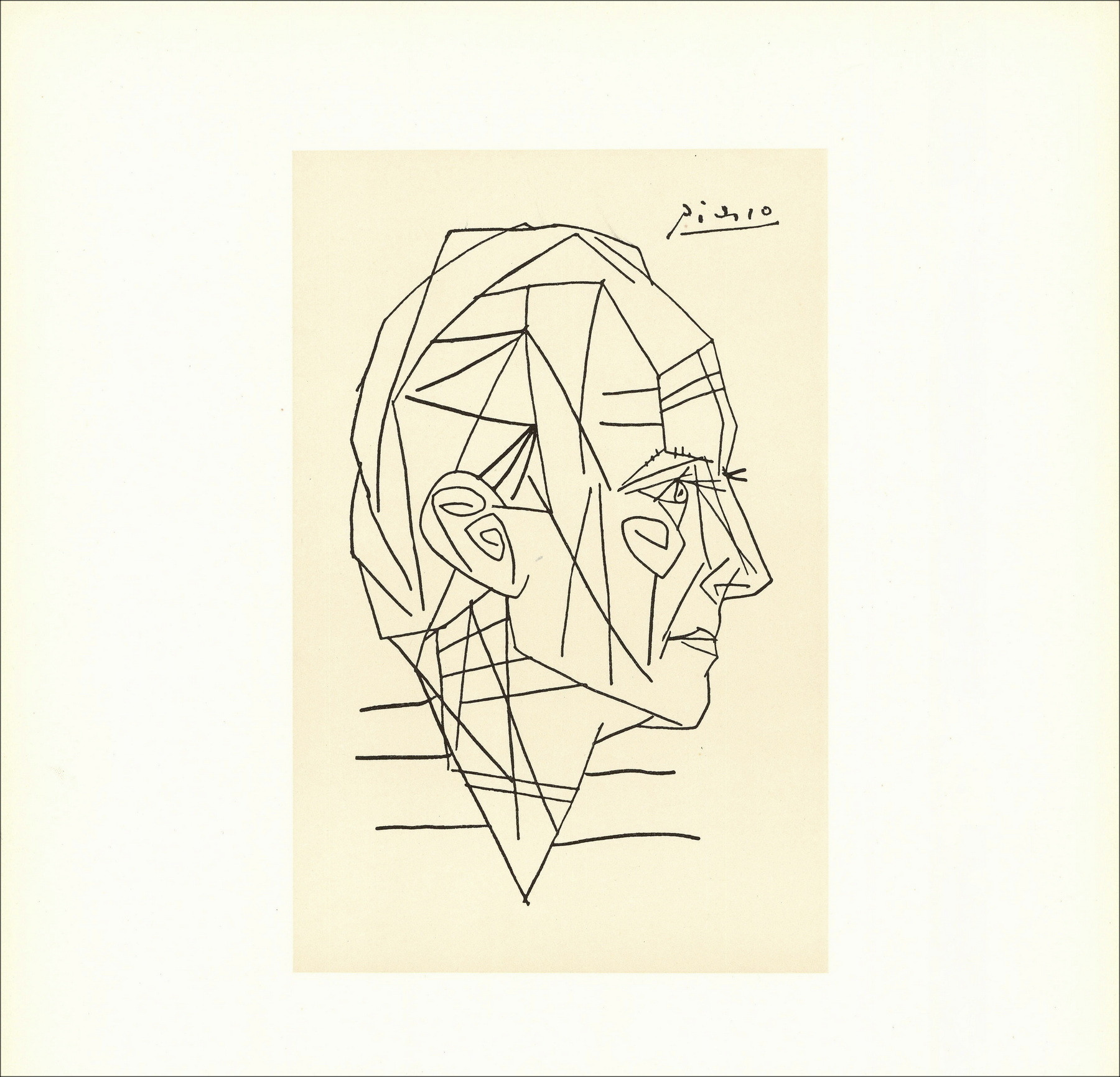 Pablo Picasso Portrait of Paul Éluard, lithograph 1956