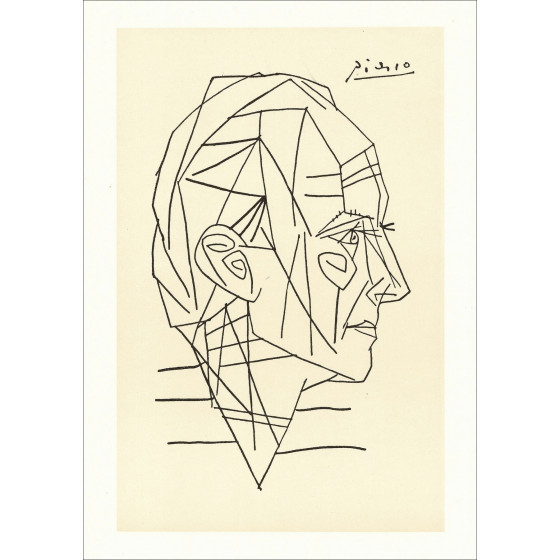 Ritratto di Paul Éluard di Pablo Picasso, litografia del 1956