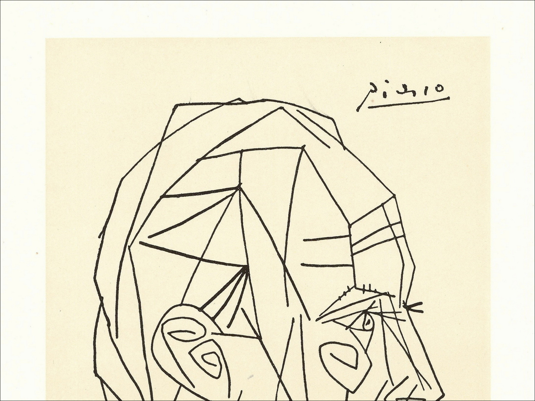 Ritratto di Paul Éluard di Pablo Picasso, litografia del 1956