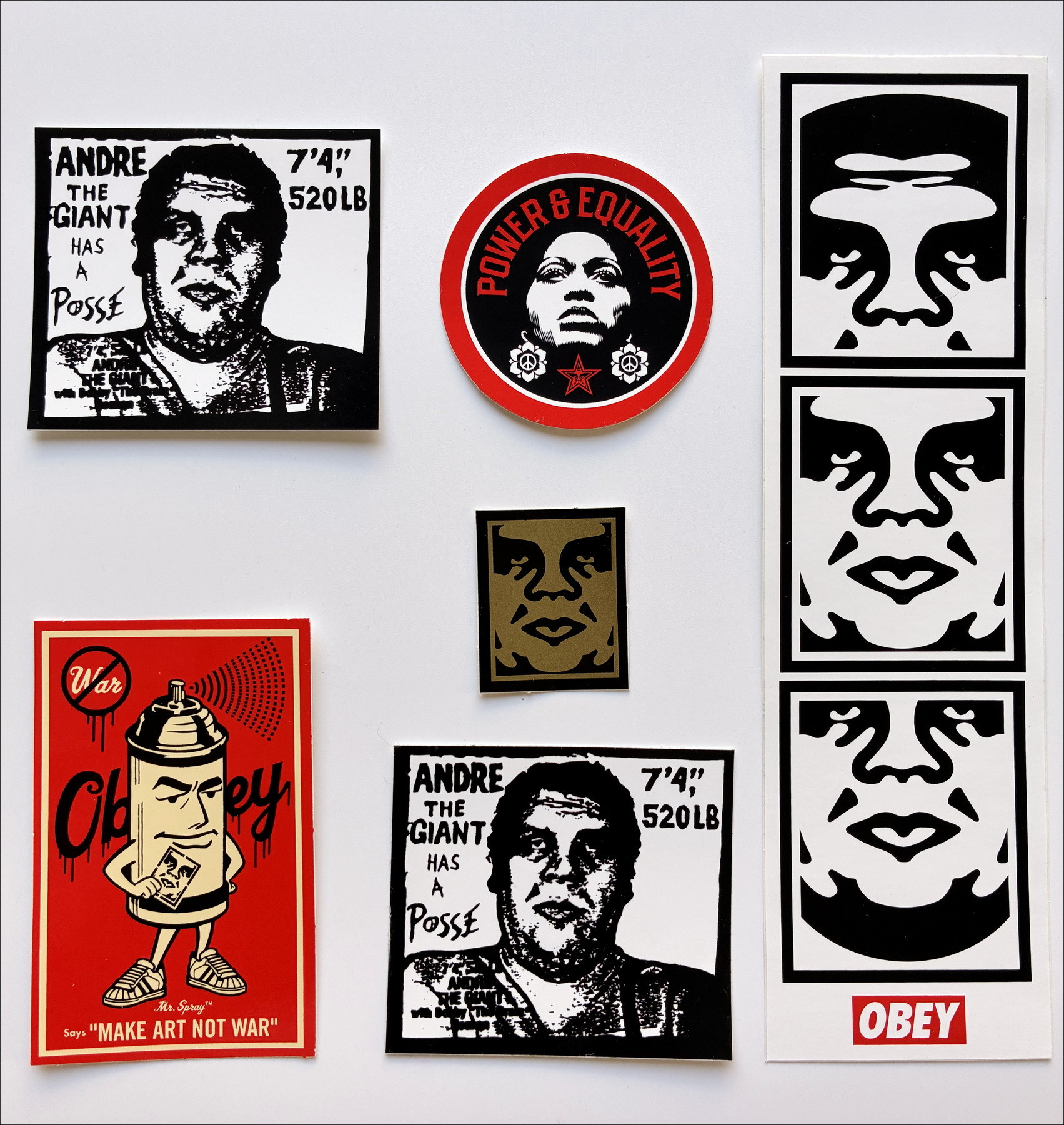 Shepard Fairy (obey) - Set di 6 adesivi