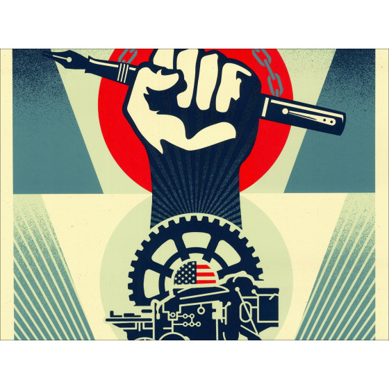 Shepard Fairey Libertad de Prensa 2026, serigrafía firmada