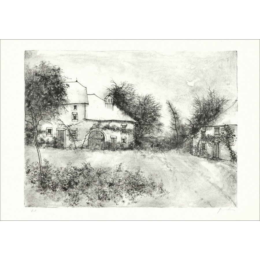 Bernard Gantner La Grange, lithographie EA signée