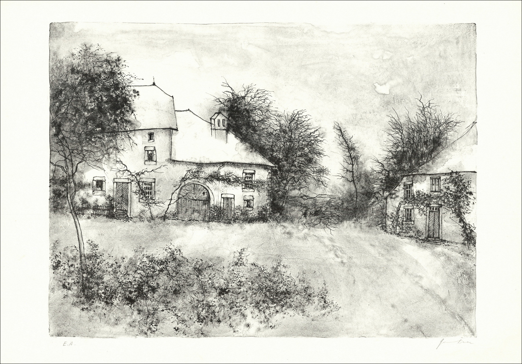 Bernard Gantner La Grange, lithograph EA signed