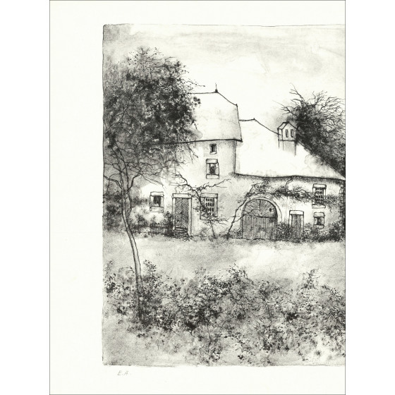 Bernard Gantner La Grange, litografía EA firmada