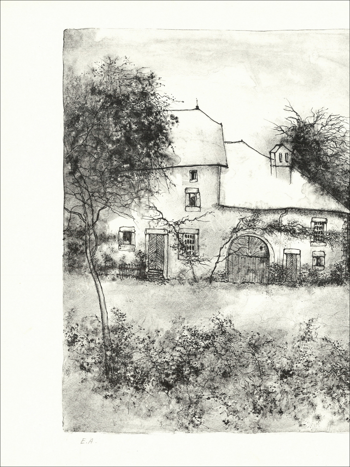 Bernard Gantner La Grange, lithograph EA signed