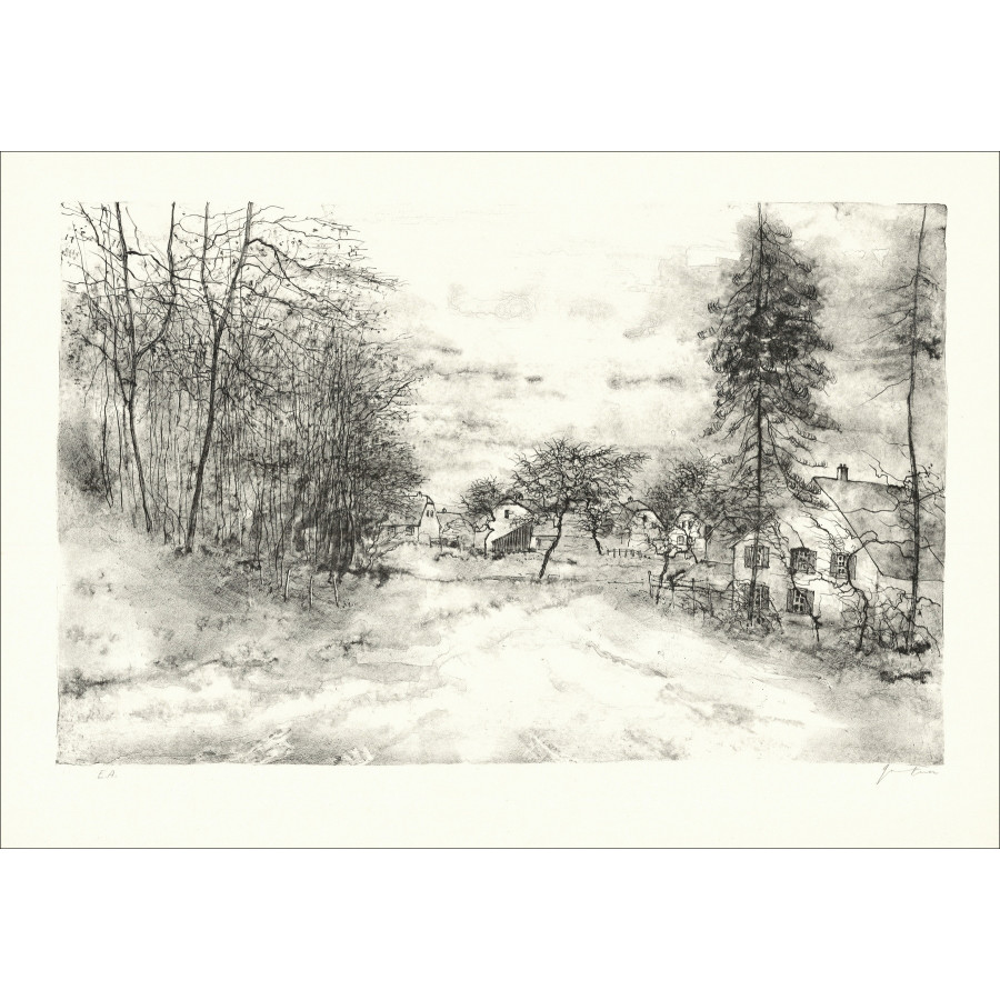 Bernard Gantner Der Weg, signierte Lithografie EA