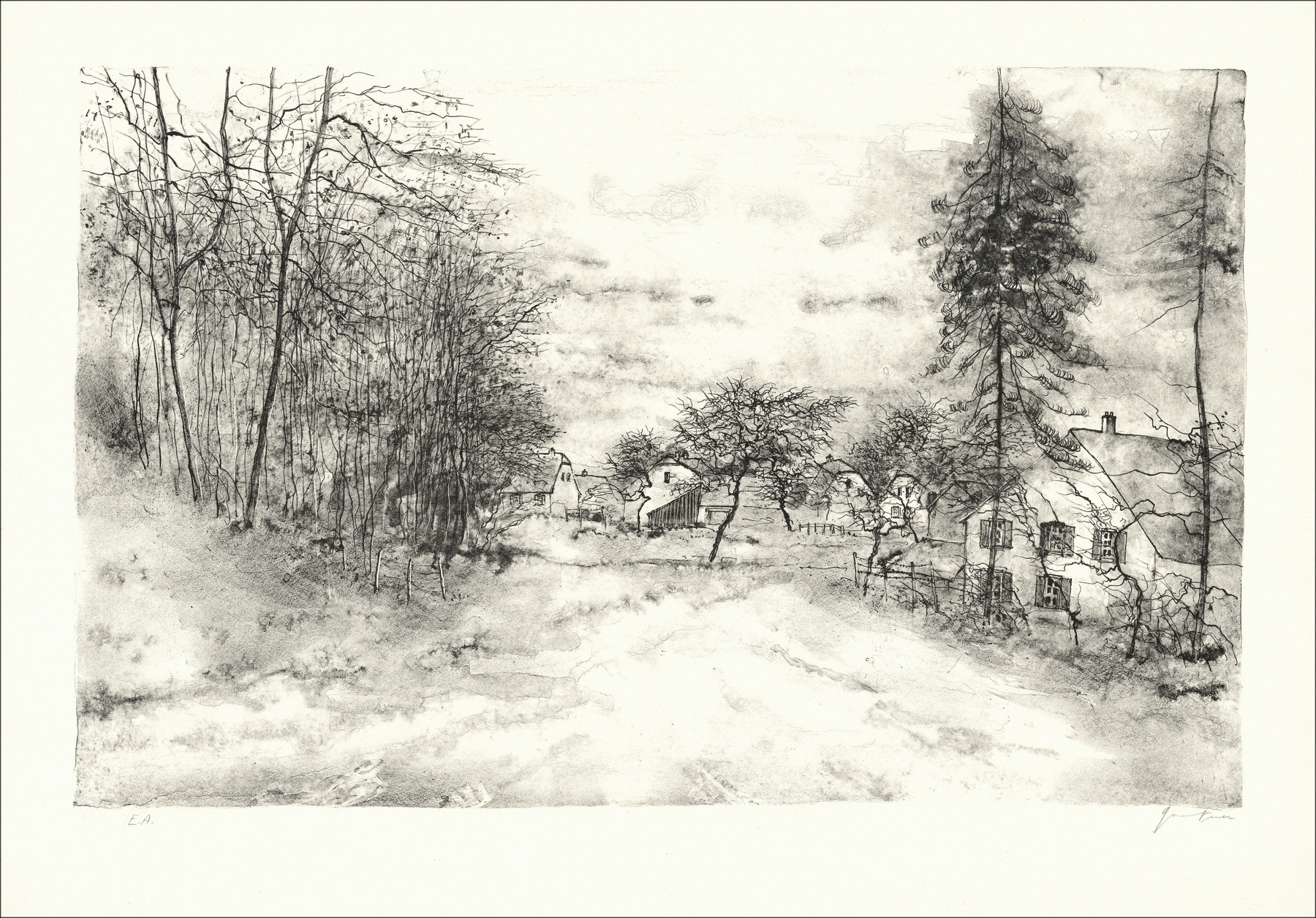 Bernard Gantner The Path, lithograph EA signed