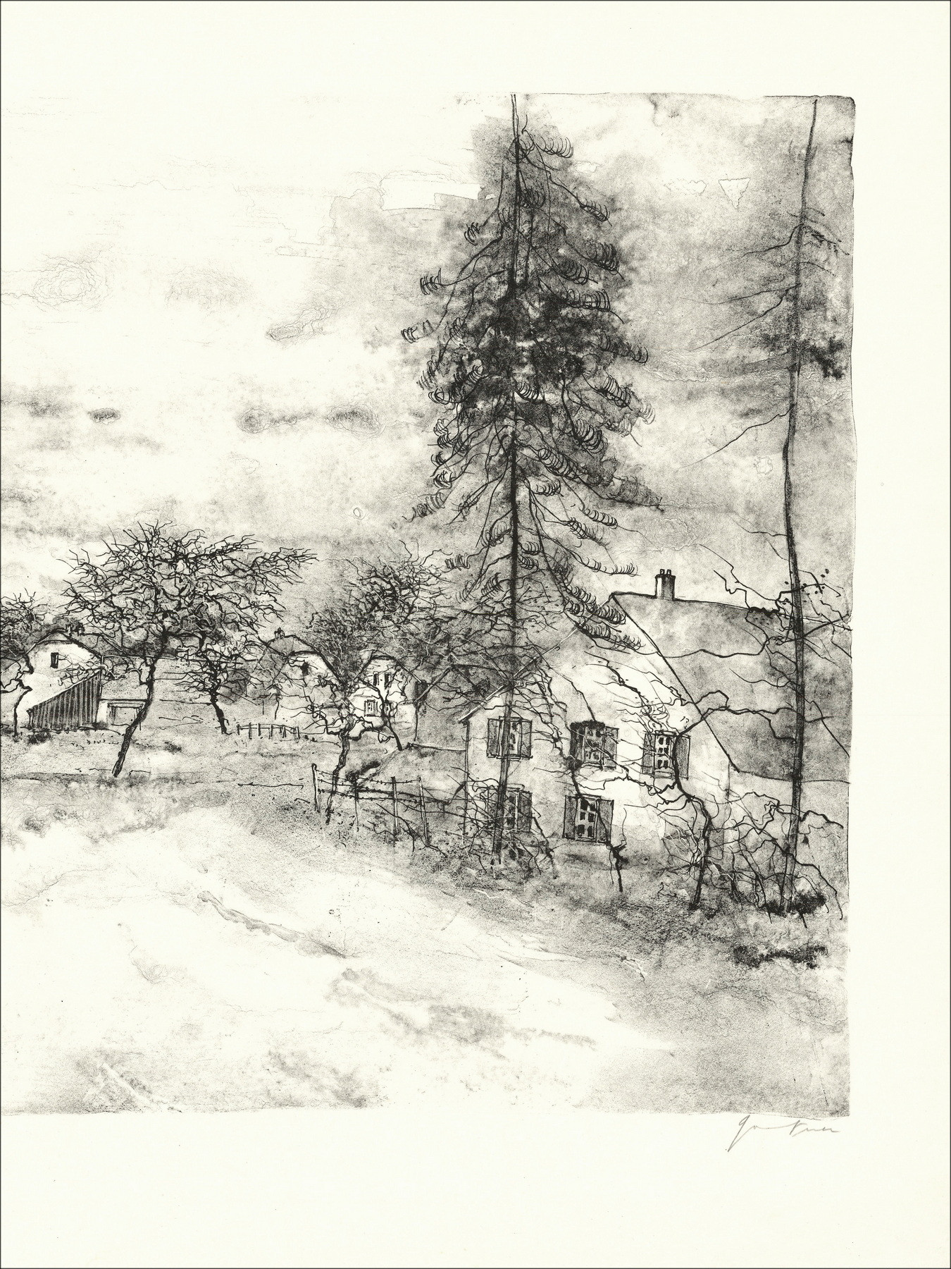 Bernard Gantner The Path, lithograph EA signed
