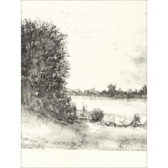 Bernard Gantner Le Lac, lithographie originale EA signée