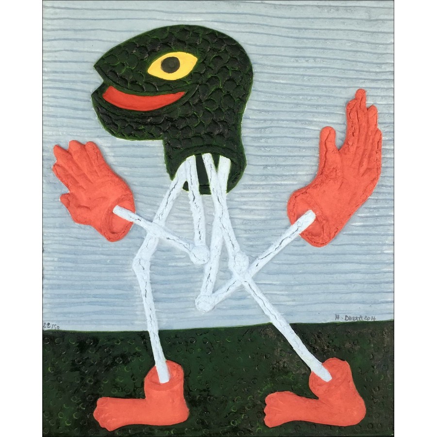 HERVÉ DI ROSA - Grabado original "Composición" 49x39cm - 2016