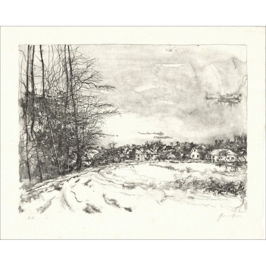 Bernard Gantner The Road, original lithograph EA signed