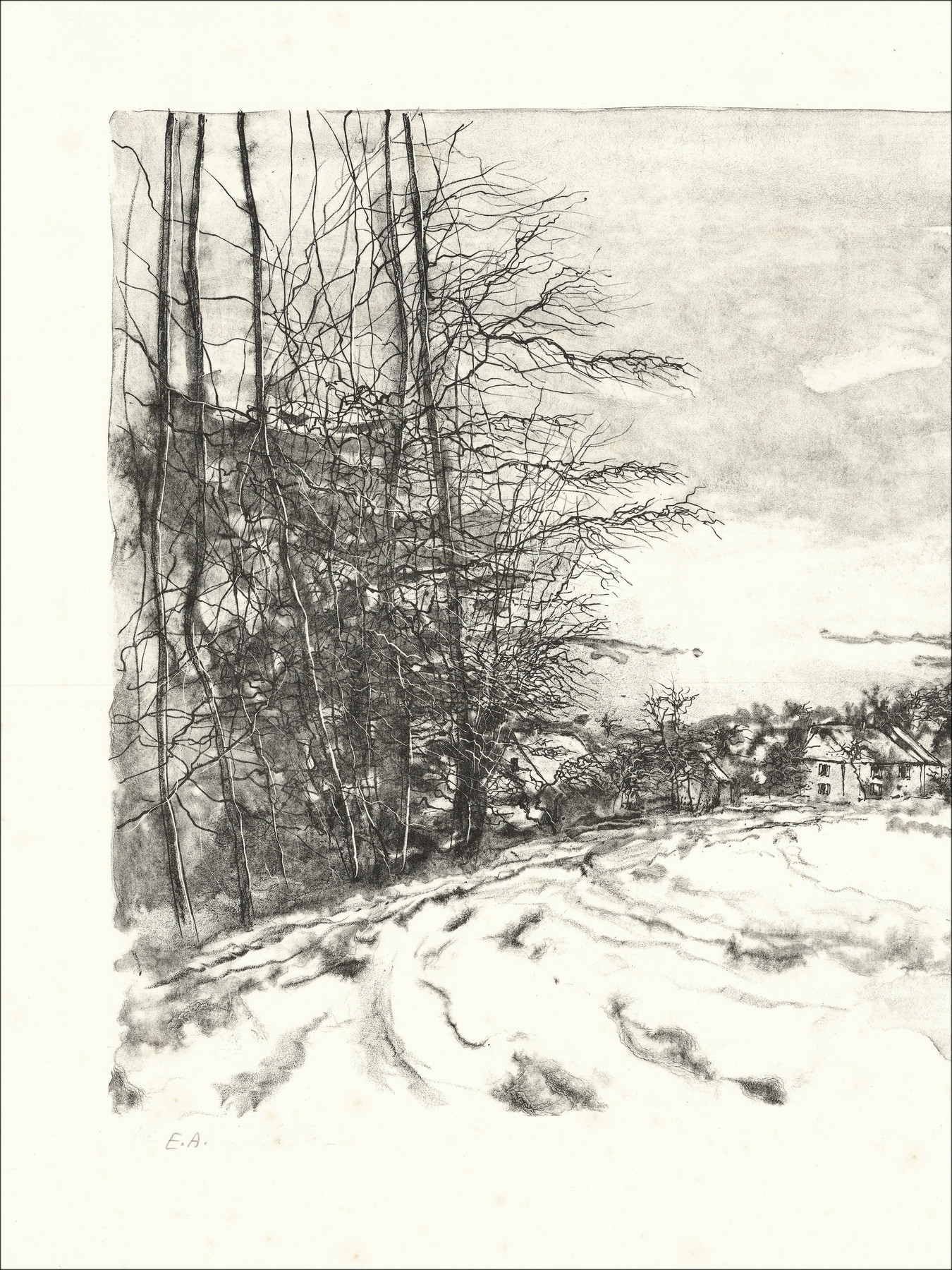 Bernard Gantner La Route, lithographie originale EA signée