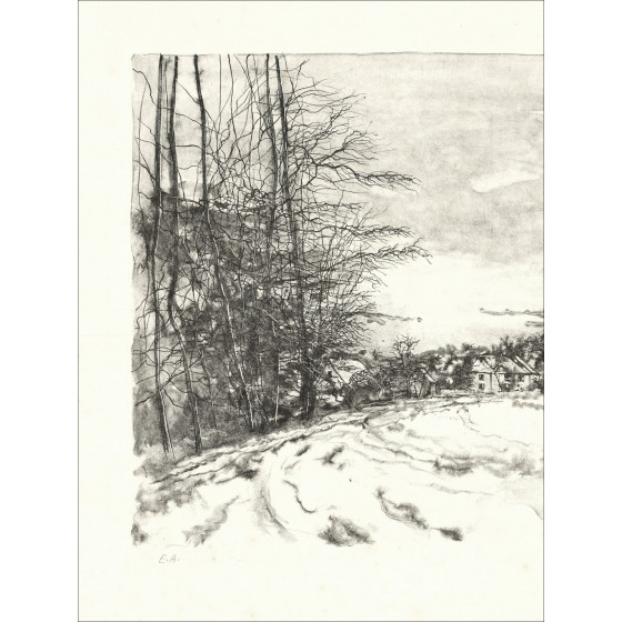 Bernard Gantner Die Straße, Original-Lithographie EA signiert
