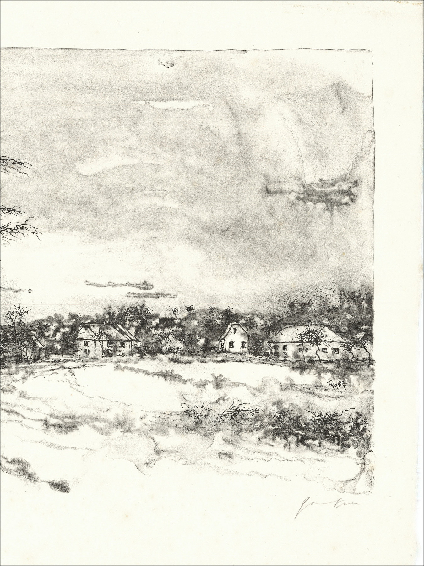 Bernard Gantner The Road, original lithograph EA signed