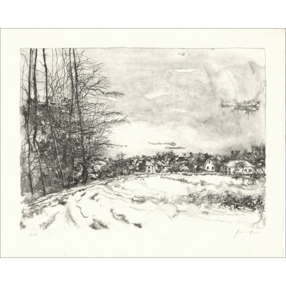 Bernard Gantner La Route, lithographie originale EA signée