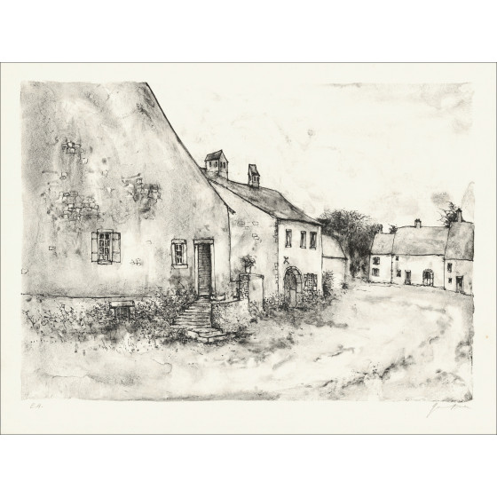 Bernard Gantner La Rue, original lithograph EA signed