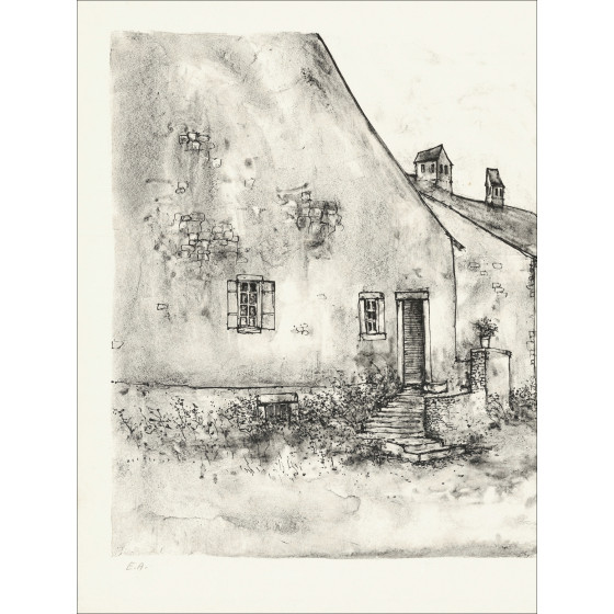 Bernard Gantner La Rue, litografia originale EA firmata