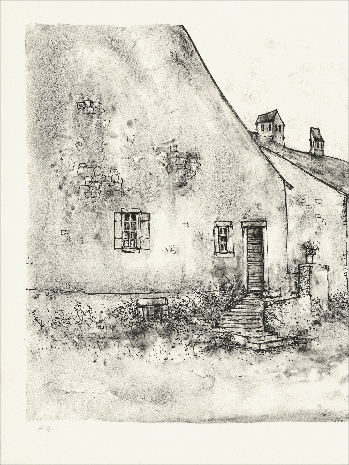 Bernard Gantner La Rue, litografía original EA firmada