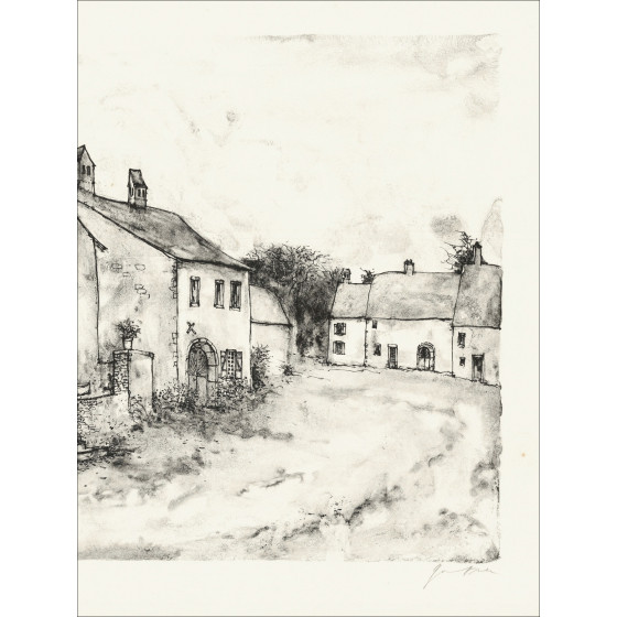 Bernard Gantner La Rue, litografia originale EA firmata