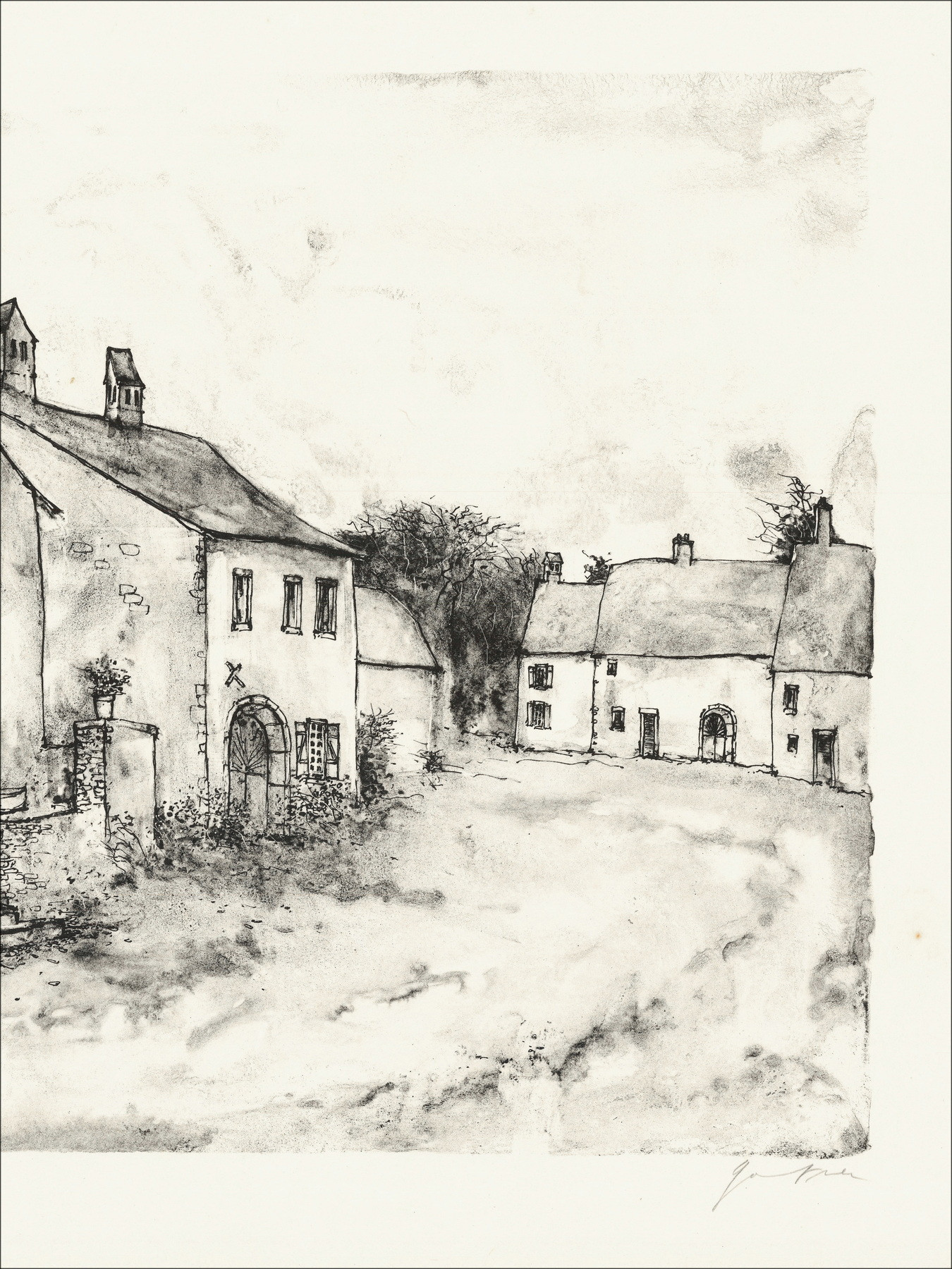 Bernard Gantner La Rue, original lithograph EA signed
