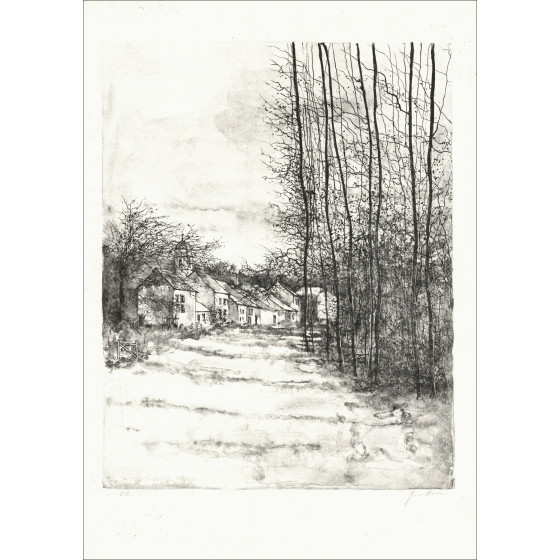 Bernard Gantner Le Bois du village, litografía EA firmada