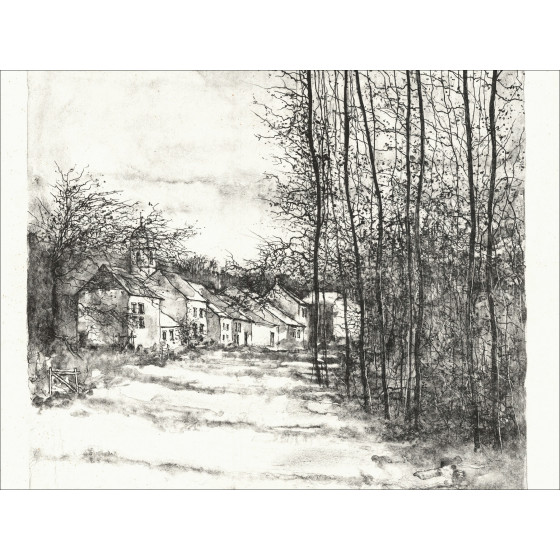 Bernard Gantner Il Bosco del villaggio, litografia EA firmata