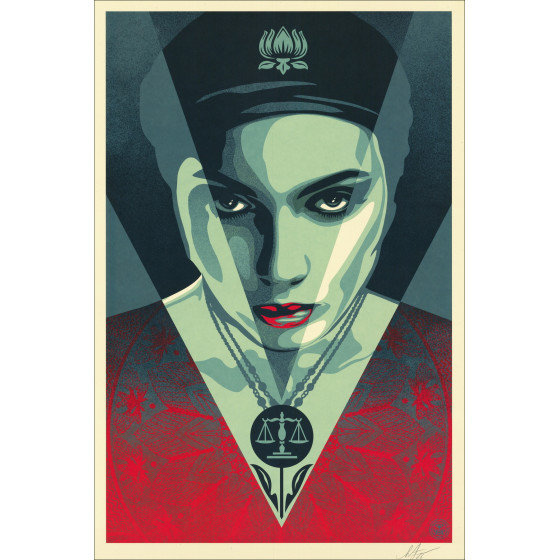 Shepard Fairey - Justice Woman, signed silkscreen print | OBEY