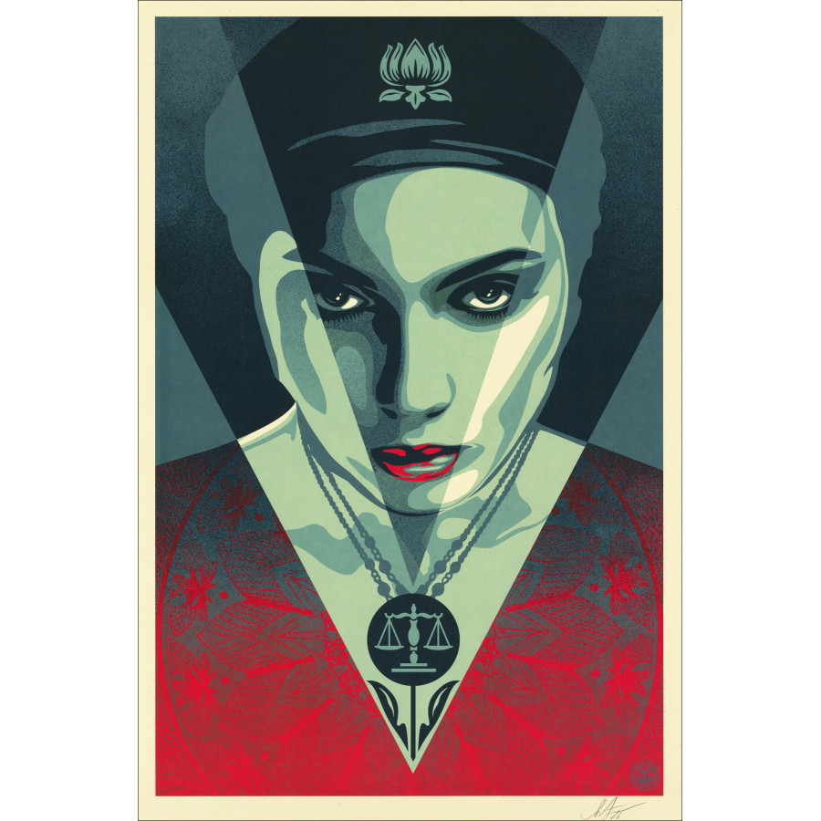 Shepard Fairey - Justicia Mujer, serigrafía firmada | OBEY