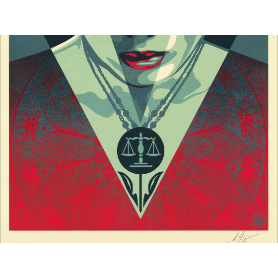 Shepard Fairey - Justice Woman, signed silkscreen print | OBEY