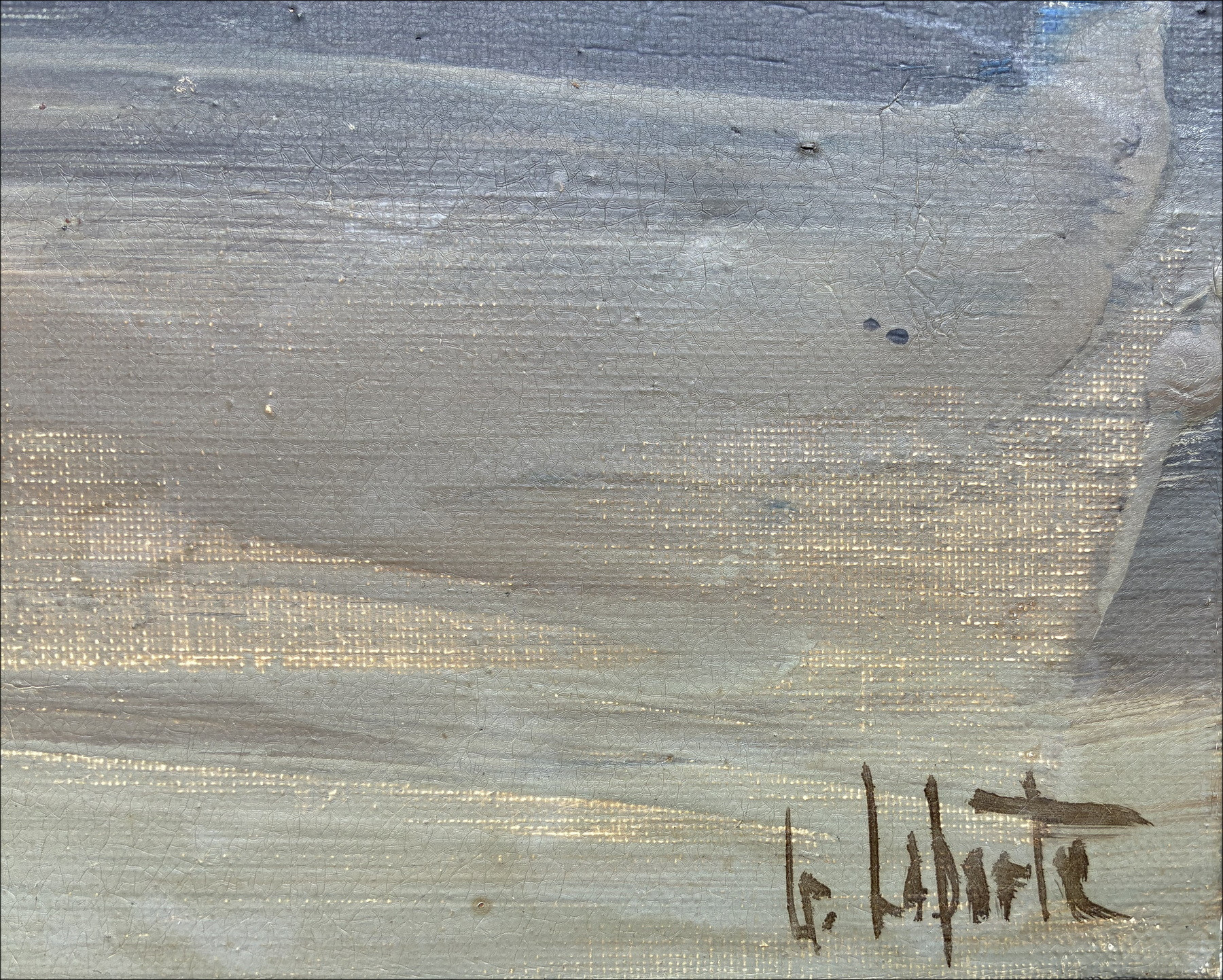 Georges Laporte's "Les Barques", original oil painting on canvas.