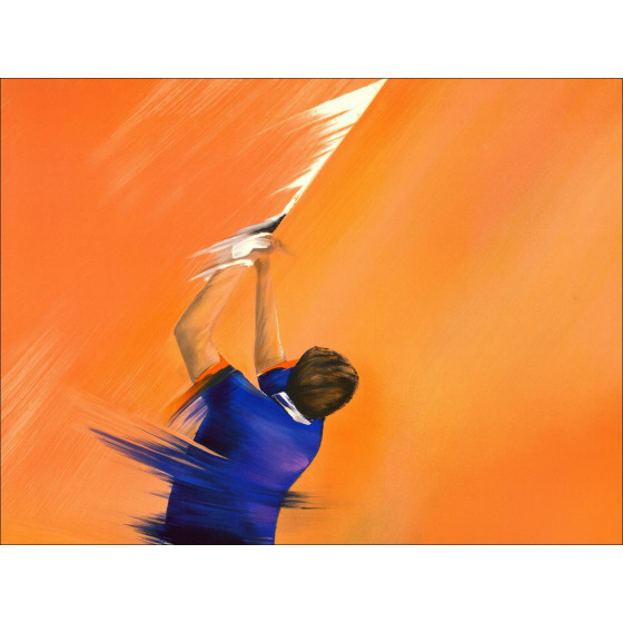 Victor Spahn - De Golfer, originele ondertekende lithografie
