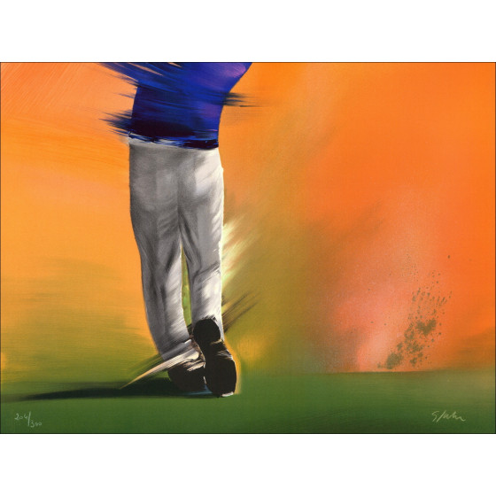 Victor Spahn - El Golfista, litografía original firmada