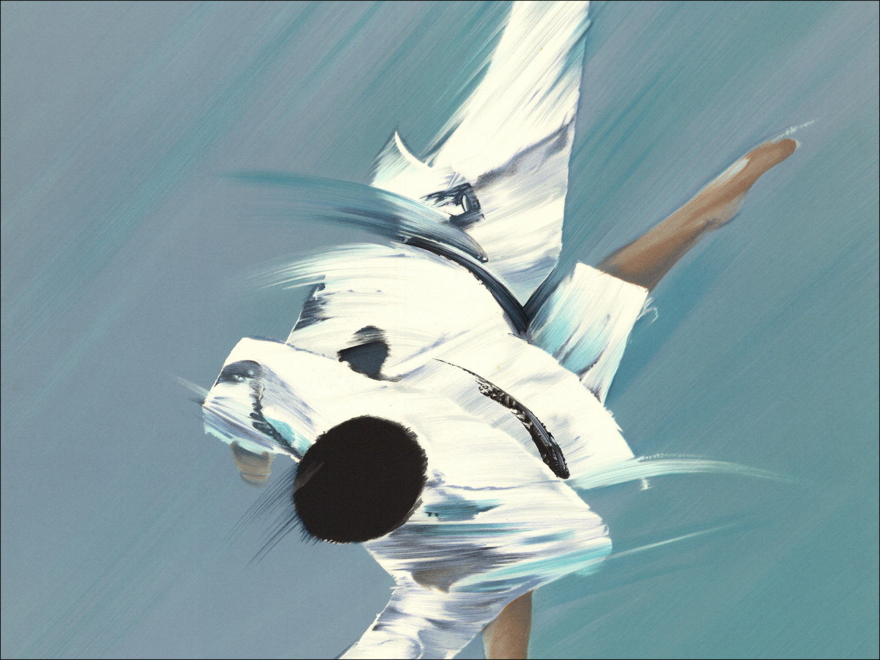 Victor Spahn - Il Judoka, litografia originale firmata