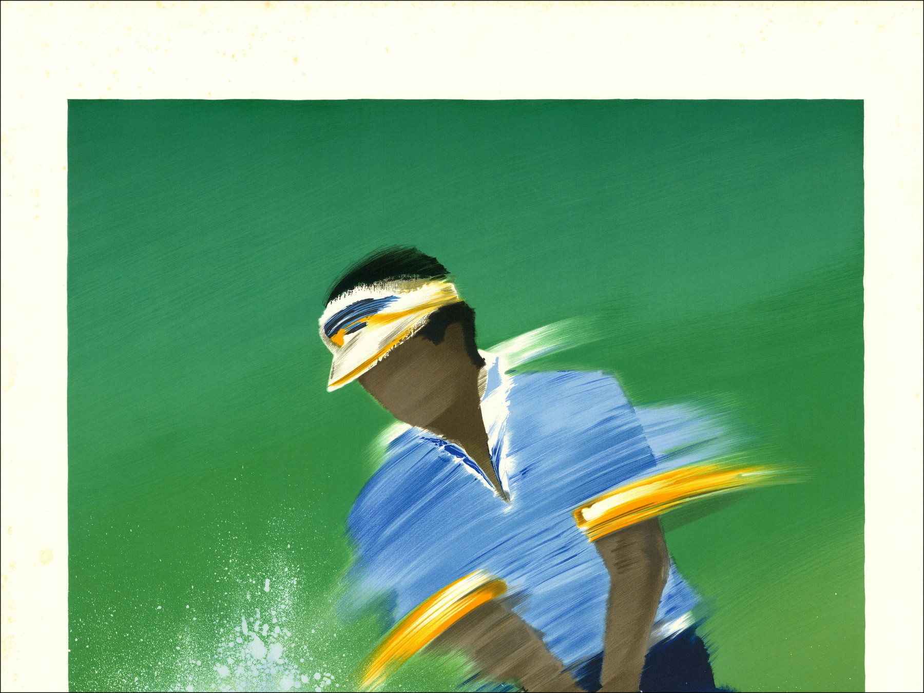 Victor Spahn - Der Golfer, signierte Original-Lithografie