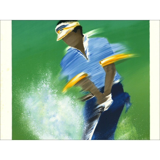 Victor Spahn - De Golfer, originele ondertekende lithografie